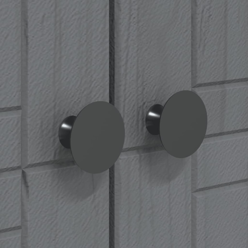 Armario BODO madera maciza de pino gris 146x53,5x173