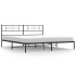 Estructura cama sin colchón con cabecero metal negro 180x200