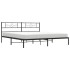 Estructura cama sin colchón con cabecero metal negro 180x200