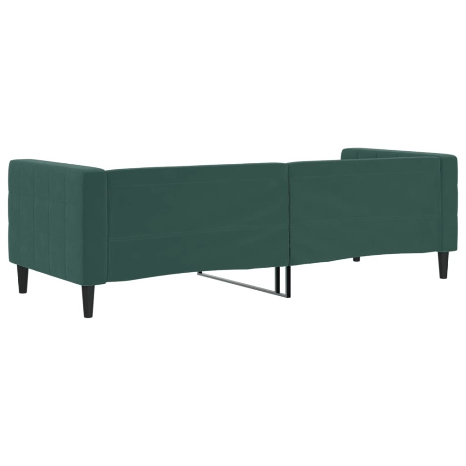 Sofá cama sin colchón terciopelo verde oscuro 80x200