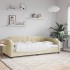 Sofá cama sin colchón tela crema 90x200