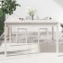 Mesa de jardín madera maciza pino blanco 121x82,5x76