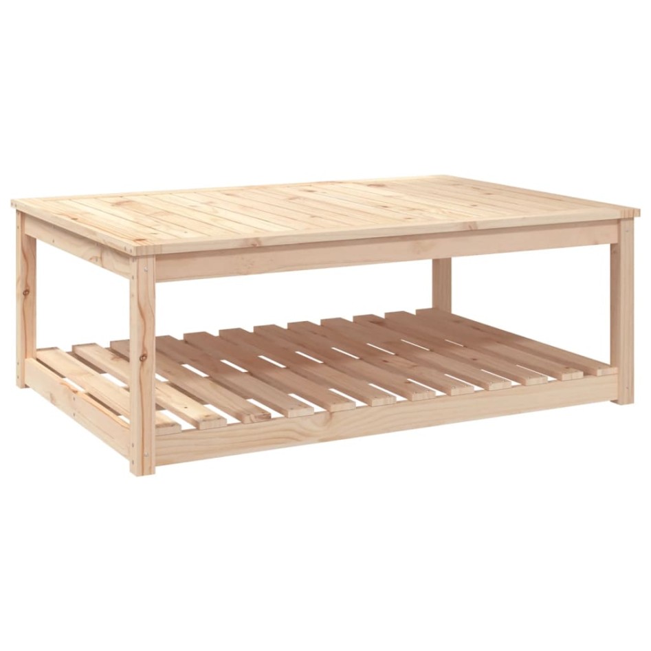 Mesa de jardín madera maciza pino 121x82,5x45