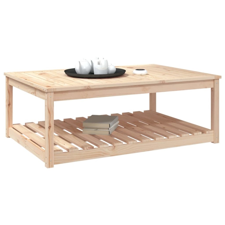 Mesa de jardín madera maciza pino 121x82,5x45
