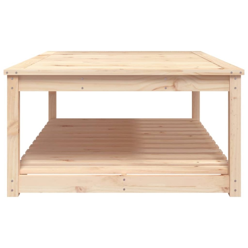 Mesa de jardín madera maciza pino 121x82,5x45
