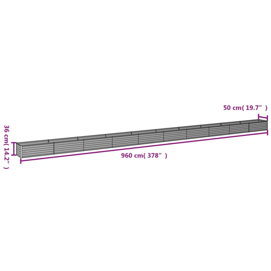 Jardinera acero corten 960x50x36