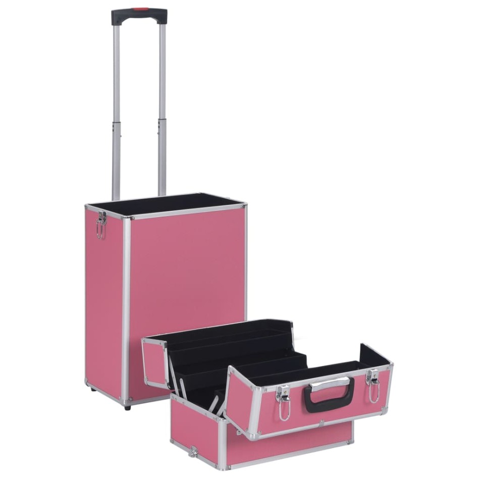 Maletín trolley de maquillaje de aluminio