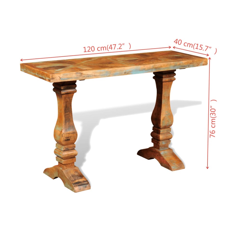 Mesa consola de madera maciza