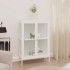 Aparador de acero y vidrio blanco 75x35x105