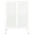 Aparador de acero y vidrio blanco 75x35x105