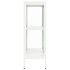 Aparador de acero y vidrio blanco 75x35x105