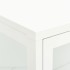 Aparador de acero y vidrio blanco 75x35x105