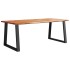 Mesa de comedor con borde vivo madera maciza acacia