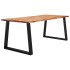 Mesa de comedor con borde vivo madera maciza acacia