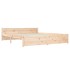 Estructura de cama doble sin colchón madera maciza 150x200