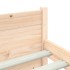 Estructura de cama doble sin colchón madera maciza 150x200