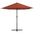 Sombrilla de jardín con palo de aluminio terracota 460x270