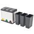 Cubo de reciclaje y basura con pedal acero inoxidable 24