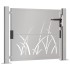 Puerta de jardín acero corten diseño hierba 105x80