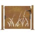 Puerta de jardín acero corten diseño hierba 105x80