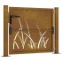 Puerta de jardín acero corten diseño hierba 105x80