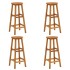 Taburetes de cocina 4 unidades madera maciza de
