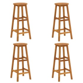 Taburetes de cocina 4 unidades madera maciza de