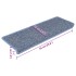 Alfombrilla autoadhesiva escalera sisal 15 uds azul 65x21x4