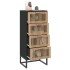 Aparador alto madera contrachapada negro 40x30x95