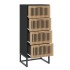 Aparador alto madera contrachapada negro 40x30x95