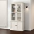 Armario con vitrina VIGO madera maciza pino blanco 85x35x170