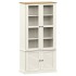 Armario con vitrina VIGO madera maciza pino blanco 85x35x170