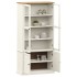 Armario con vitrina VIGO madera maciza pino blanco 85x35x170
