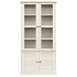 Armario con vitrina VIGO madera maciza pino blanco 85x35x170