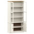 Armario con vitrina VIGO madera maciza pino blanco 85x35x170
