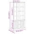 Armario con vitrina VIGO madera maciza pino blanco 85x35x170