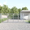 Puerta de malla de jardín acero galvanizado plateado 400x175cm