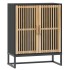 Aparador de madera contrachapada negro 60x30x75