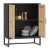Aparador de madera contrachapada negro 60x30x75