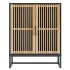Aparador de madera contrachapada negro 60x30x75