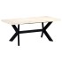 Mesa de comedor blanca 180x90x75 cm madera maciza de