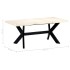 Mesa de comedor blanca 180x90x75 cm madera maciza de