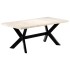 Mesa de comedor blanca 180x90x75 cm madera maciza de