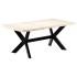 Mesa de comedor blanca 180x90x75 cm madera maciza de