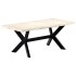 Mesa de comedor blanca 180x90x75 cm madera maciza de