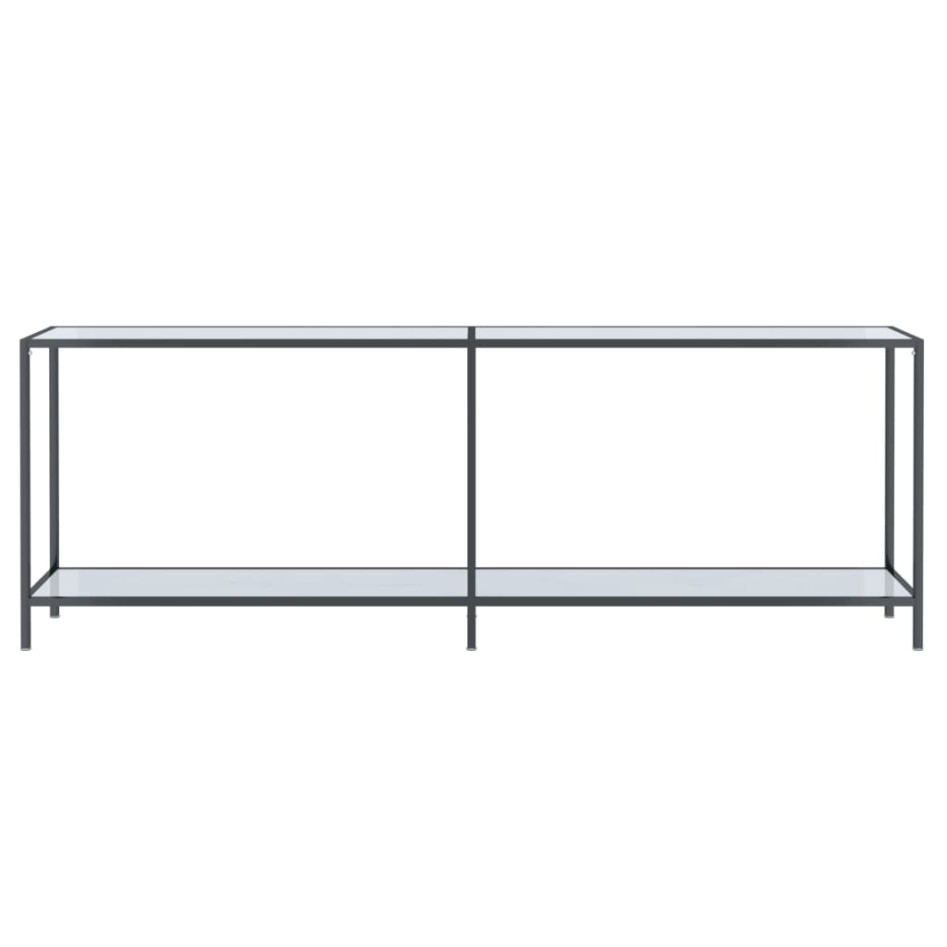 Mesa consola vidrio templado blanco 220x35x75,5