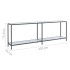 Mesa consola vidrio templado blanco 220x35x75,5