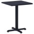 Mesa de jardín negra 60x60x75