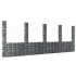 Cesta de gaviones forma de U 5 postes de hierro 500x20x200