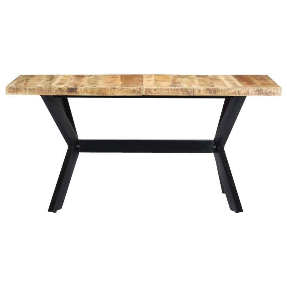 Mesa de comedor madera maciza de mango rugosa 160x80x75
